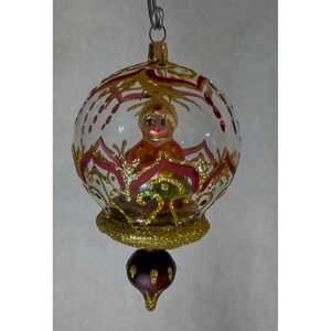 Glass Ornament Genie "Baltic Prince" Hand Painted in Poland Radko Inspired